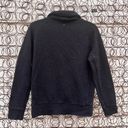 prAna  black cowl neck hoodie sweatshirt with crochet lace overlay detail medium Photo 1