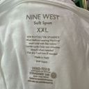 Nine West  T-Shirt Women XXL White Stretch Polyester Pullover New Long Sleeve Photo 3