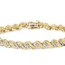 Brilliance Haus of  10k Yellow Gold 1 Cttw Round-Cut & Baguette-Cut Bracelet Photo 0