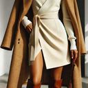 Line and Dot NWT REVOLVE  Emma Wrap Sweater Dress Ivory Knee Length Size S Photo 5