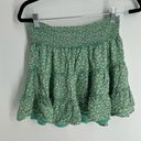 American Eagle 🌞 AE Floral Smocked Tiered Mini Skirt Photo 0