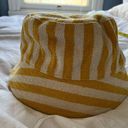 Gap Never worn:  yellow & cream striped bucket hat Photo 4