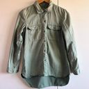 Madewell Women's Size Small Tomboy Green Button Up Work Shirt Photo 0