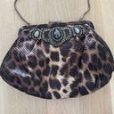 Banana Republic  animal print jeweled clutch Photo 0