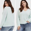 Torrid V-neck midi pullover mint green sweater size 3X Photo 1