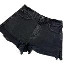 Abercrombie & Fitch  mom Jean shorts black Sz 26 high rise Photo 4