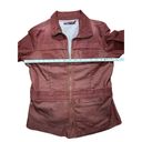 prAna  Women's Nadine Vino Burgundy Corduroy Zip Front Denim Jacket Sz S Photo 6