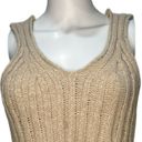 Boho Beige Knitted Cropped Tank Sweater Vest Size M Photo 1