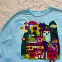 Disney Top Encanto Tie-Dye Long Sleeve T-Shirt Crewneck Casa Madrigal Blue 2X Photo 4