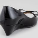 Kate Spade  Black Bow Wedge size 7B Photo 2