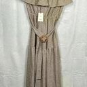 Episode  BOHO  Dress Off Shoulder Belt Peplum Hem Tan w/Black & Rust Design M Photo 1