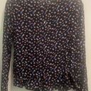 Rails  Women's Size Large Blouse Long Sleeved Button Up Top Butterflies Black Top Photo 1