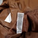 Good American  Better Than Leather Faux Leather Shacket Brown Small Medium Photo 4