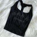 Bebe NBW  Embellished Black Cropped Sports Tank Photo 0