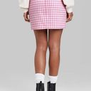 Wild Fable 5/$35     Womens Skirt Sz 4 Pink Gingham Plaid White Flannel Feel Mini Photo 2