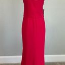 Laundry by Shelli Segal  Women's Formal Dress Size 12 Red Beaded Strap Long Gown Photo 5