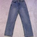 Princess Polly Asymmetric Straight-Leg Jeans Light Wash Denim Photo 2