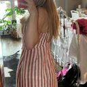 Olivaceous Red Striped Dress Photo 1