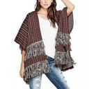 Guess Charlotte Jacquard Poncho Jacket Cape Sweater Photo 0