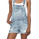 Eunina Jeans Cut Off Denim Bib Overalls Womens Size Medium - Style #1090 Photo 1