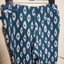 Equipment  Silk Geometric Print Button Front Cropped Tie Waist Pants Size 12 Photo 2