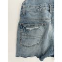 American Eagle  Bib Overall Shorts Sz S Distressed Blue Denim Shortalls 4”’inseam Photo 7