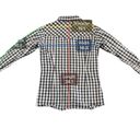 Ariat  Women's XS Navy/White Check Long Sleeve Button-Up Shirt Photo 1