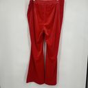 Lane Bryant  Red Velvet Pull On Pants Flare Leg High Rise Stretch Size 18 Photo 5