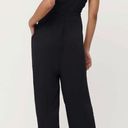 Loft  Beach smocked tie front jumpsuit wide leg flowy pants leg tank top black XS Photo 1