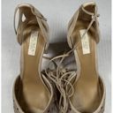 Lauren Ralph Lauren Verna Ankle Wrap D'Orsay Pumps Beige Calf Hair Leather Sz10B Tan Size 10 Photo 3