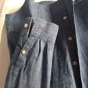 J.Crew button down pleated collar denim shirt, women size xs, 100% cotton Photo 2