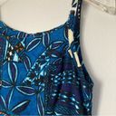 Hilo Hattie Dress Barkcloth Tropical Hawaiian Luau Pool Party Mini‎ Summer Small Blue Photo 2