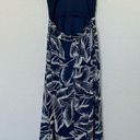 Blooming Jelly  Deep V Neck Sleeveless Asymmetrical Floral Maxi Dress Navy White Photo 6