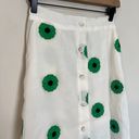 Sister Jane - White Embroider Flowers Primavera Button Front Midi Skirt Photo 3