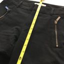 Michael Kors  MK Womens Gold Zip Front Pockets Black Ankle‎ Zip Pants Size 4 Work Photo 5