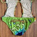 Ed Hardy Vintage Y2K Rare Green Multicolor Sexy Mermaid Edgy One Piece Swimsuit Photo 7