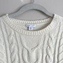 J.Jill  Womens Cable Knit Chenille Ivory Sweater Size XS Petite Pullover Soft Photo 1