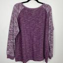 Champion  Two-Tone Purple Knit Crewneck Sweater Photo 8