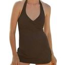 Garnet Hill  Stretch Sleeveless Signature Crossover Swim Dress Black Size 8 Photo 1