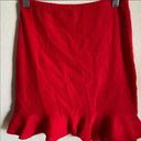 Lovers + Friends Revolve  Flamingo Red Ruffle Skirt Size S Photo 3