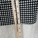 J. McLaughlin  Size 6 Pencil Skirt Black White Lined Knit Zip Houndstooth A-Line Photo 7