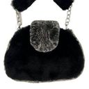 Krass&co Jennifer and  Plush Handbag Purse Black Grey NWT Photo 0