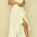 Yumi Kim Meadow Maxi Ivory Lace Belted Wrap V-Neck Crochet Long Midi Dress Gown Photo 0