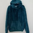 Urban Outfitters UO Emerald Green Faux Fur Pullover Hooded Sweater Photo 0