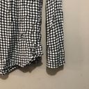 Merona  Long Sleeve Button Front Collared Blouse Black/White Plaid Medium Photo 3
