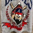 Looney Tunes Vintage 1994 Atlanta Braves Taz  Biys Of Summer Hooded Tee Medium M Photo 1