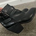 Charlotte Russe  Black Miley Faux Leather Heeled Ankle Boots Size 7 US Photo 3