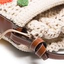 STAUD $395  Anita Leather Trimed Fruit Crochet Bucket Bag NEW Photo 3