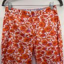 Tommy Hilfiger Vintage  Floral Crop Womens Pants Sz 2 Orange Tropical 2001 Photo 1