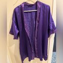 Petra Fashions Vintage  Size Large Violet Silky Night Robe with Tie Belt Photo 1